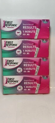 Lote de 4 pruebas de embarazo de resultado rápido PRIMERA RESPUESTA 2 cada una - selladas  Foto 1 de 4