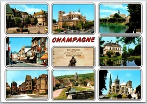 Champagne France Sights Reims Epernay Dom Perignon Moet Chandon Souvenir Postcar - Picture 1 of 2