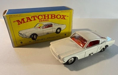 1960’s Matchbox #8 Ford Mustang, Near Mint Condition W/ Box - Image 1 of 4