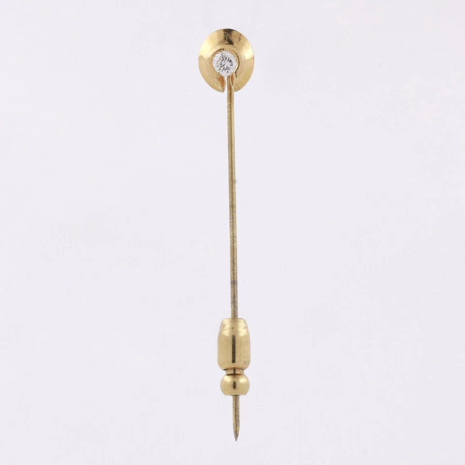 Broche prendedor vintage de diamantes de oro amarillo Estate 0,15 quilates 2,05" para damas Foto 1 de 4