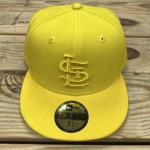 New Era 59FIFTY St. Louis Cardinals Fitted Hat Size 7 3/4 Yellow Color Pack MLB - Picture 1 of 6