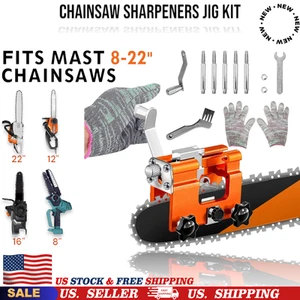 Chainsaw Sharpening Jig Sharpener Tool Kit w/5 Bit for 8-22" Chain Electric Saws - Picture 1 of 8