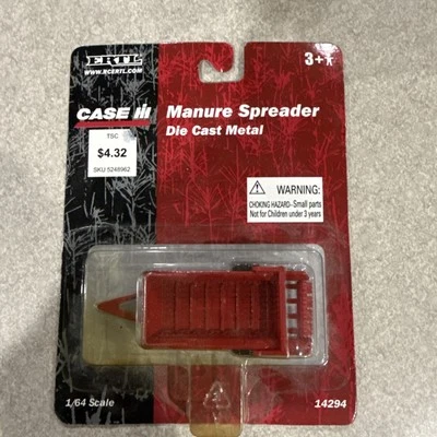 Esparcidor de estiércol fundido a presión ERTL Case International Harvester 1:64 - #14294 nuevo en paquete Foto 1 de 2