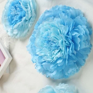 24 pack 12" 16" 20" Aqua Blue Tissue Paper Carnation Flowers Party Home Backdrop - Picture 1 of 5