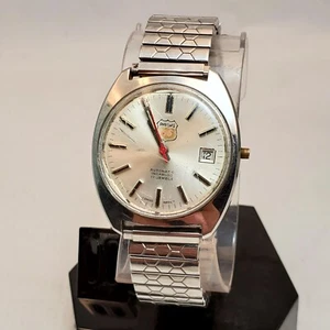 RARE VINTAGE PHILLIPS 66 AUTOMATIC SWISS MADE WATER RESISTANT MEN'S WATCH AS IS - Picture 1 of 10
