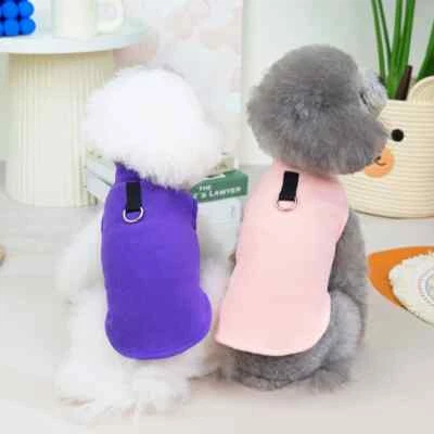 Soft Dog Clothes Vest Winter Pet Clothes Warm Fleece Puppy Cat Clothing Jacket - Image 1 of 4