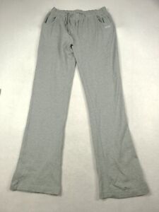 Reebok Sweatpants Trackies Grey Size 12 Womens Drawstring Cotton Adult