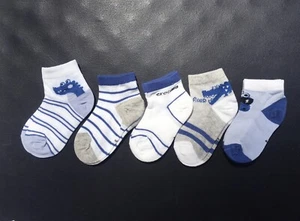 5 Pairs Baby Cotton Socks Boy 12-36M - Picture 1 of 8