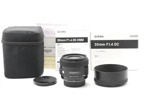 [MINT w/ Hood] Sigma Art 30mm f/1.4 DC HSM AF Lens for Nikon F Mount JAPAN A055 - Picture 1 of 10