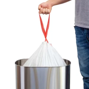 Heavy-Duty 21 Gal Trash Bags Drawstring Lavender Scented 45-Count Tear-Resistant - Picture 1 of 5