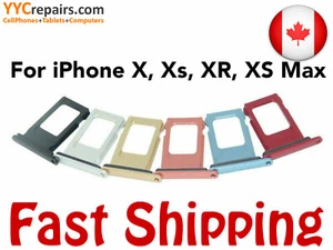 Support de plateau de fente pour carte nano SIM de remplacement pour iPhone X XR XS XS Max SimTray - Photo 1 sur 2