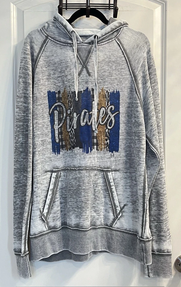 Pulôver masculino cinza lavagem ácida mineral gráfico com capuz P2P-22 1/2 pol Y2k streetwear - Imagem 1 de 4