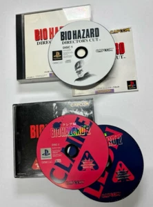lot 2 Sony Playstation Bio Hazard 1 2 Set PS1 Capcom JP Game From Japan - Picture 1 of 5