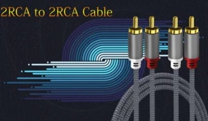 Cable RCA Divisor de 3,5 mm a 2RCA Jack de 2RCA 3,5 Cable Cable de audio RCA 1 2 3 5m - Imagen 1 de 9