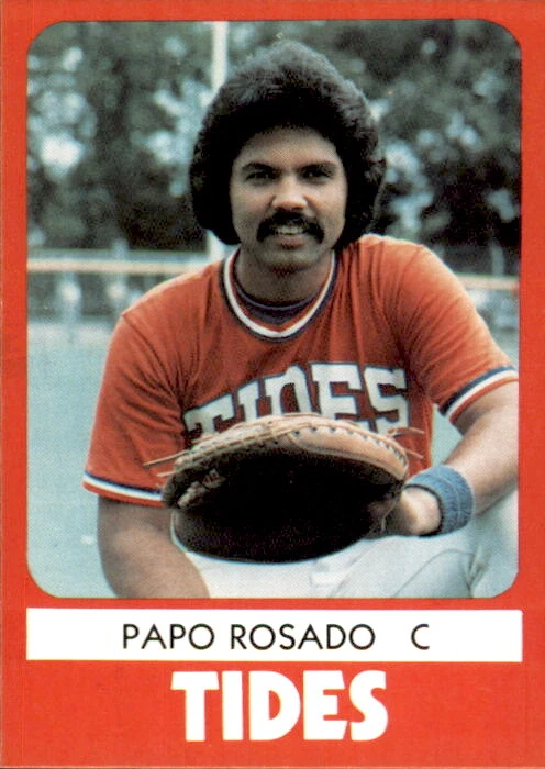 1980 Tidewater Tides TCMA #22 Papo Rosado Carolina Puerto Rico PR Baseball Card - Image 1 of 1