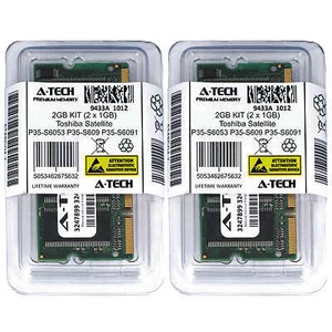2GB KIT 2 x 1GB Toshiba Satellite P35-S6053 P35-S609 P35-S6091 Ram Memory - Picture 1 of 1