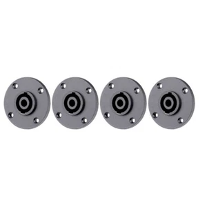 4pcs NL4MPR Speakon 4 Pole Round Chassis Mount Connector Replacement for Neutrik - Picture 1 of 3