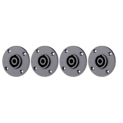 4pcs NL4MPR Speakon 4 Pole Round Chassis Mount Connector Replacement for Neutrik