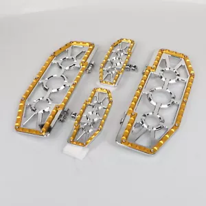 Front+Rear Footboard Floorboards Foot Pegs For Harley Touring Street Glide FLHX - Picture 1 of 21