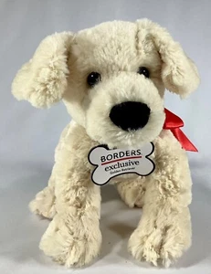 BORDERS Wild Republic Golden Retriever Puppy Dog 10" Plush Red Ribbon Tag 2010 - Picture 1 of 6