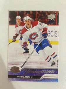 2023-24 Upper Deck Hockey Series 1 YOUNG GUNS Owen Beck #214 ROOKIE RC Canadiens - Picture 1 of 2
