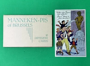 Juego de 10 postales de colección Manneken Pis de Bruselas Segunda Guerra Mundial + postal de bonificación - Imagen 1 de 6