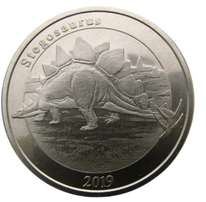 MAYOTTE - COMORES 1 FRANC 2019 DINOSAUR STEGOSAURUS 35mm UNC - Picture 1 of 2
