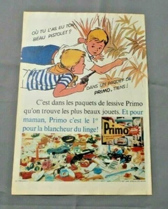 PUB PUBLICITE ANCIENNE ADVERT CLIPPING 100519 / LESSIVE BLANCHEUR PRIMO PISTOLET - Picture 1 of 1