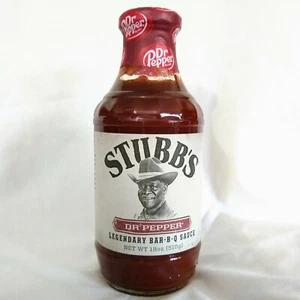 Stubb's Dr. Pepper Bar-B-Q Sauce 18 Ounce Glass Bottle - Picture 1 of 2