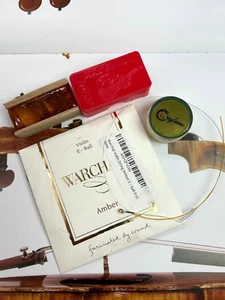 RDM Rosin, Warchal Amber E Ball end , Gagliano Fingerboard Protector Lot 23 - Picture 1 of 1