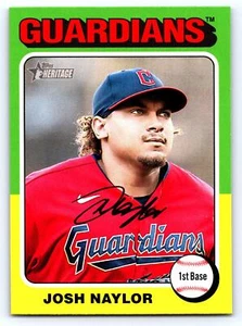 Tarjeta de béisbol 2024 Topps Heritage #302 Josh Naylor Cleveland Guardians - Imagen 1 de 2