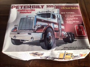 1/25 AMT PETERBILT 359 CALIFORNIA HAULER Semi Truck 1976 Complete Open Box - Picture 1 of 8