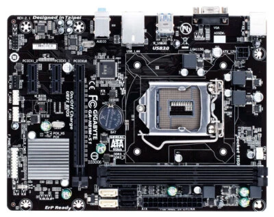 GIGABYTE GA-H81M-S1 Motherboard Core i7/i5/i3/Pentium/Celeron LGA1150 DDR3 M-ATX - Image 1 of 2