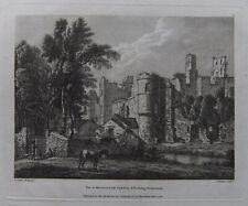 P. Sandby "Part of Middleham Castle N.W...Yorkshire"  T. Woodyer, Antique print.