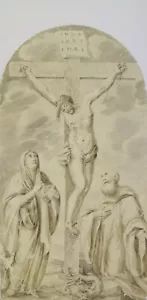 DISEGNO BOZZETTO DRAWING 1700 a China e acquarello "LA PASSIONE " - Imagen 1 de 2