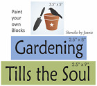 Gardening Tills Soul 3 pc Stencil Country Family Yard Crow Flower Pot DIY Signs
