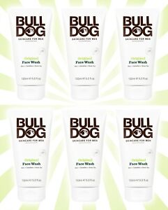 6 Bulldog Skincare for Men Original Face Wash w/ Aloe, Camelina & Green Tea 5 OZ