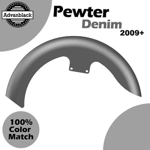 Se adapta a 09+ Harley Advanblack PEWTER DENIM 19" Reveal Wrapper Hugger guardabarros delantero - Imagen 1 de 9