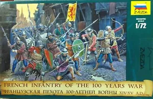 ZVEZDA FIGURE 1/72 - MEDIEVAL 8053 french infantry of the hundred years war - Foto 1 di 2