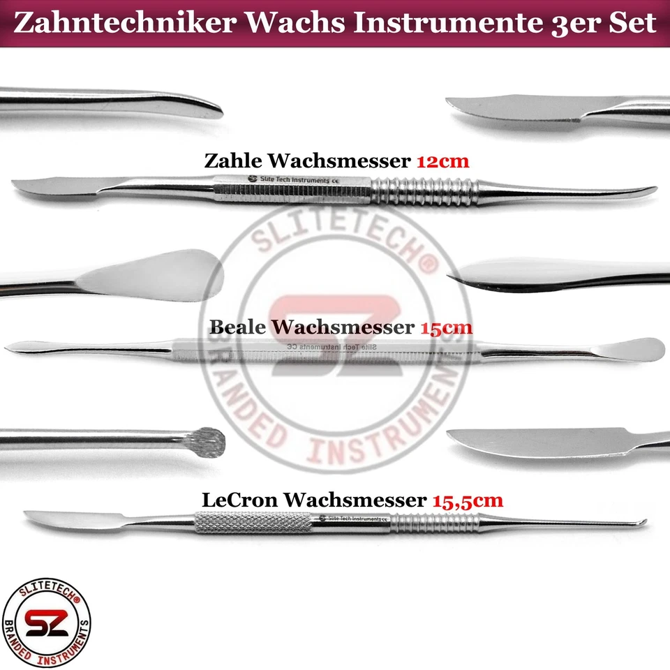 SLITETECH Zahntechniker Wachs Messer Spatel Zahle Beale LeCron löffel Modellier Dental Set