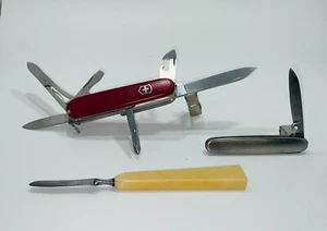 Lot of 3 Victorinox Tinker, 1800s Surgical, and Imperial Trick/Mystery Knives - Picture 1 of 6