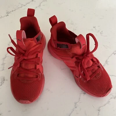 Puma Boys Sneakers Size 12 Red Soft Ride Lace Up Casual Running 193470-02 - Image 1 of 4