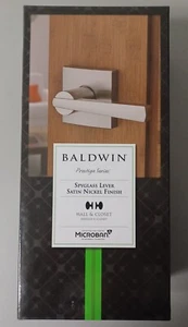 Baldwin Prestige Spyglass Satin Nickel Hall/Closet Door Lever - #352SPLSQR15 - Picture 1 of 7