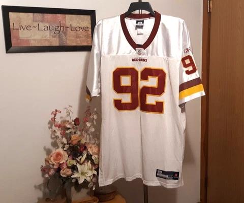Washington Redskins NFL Reebok #92 Albert Haynesworth Men's Jersey Size 54 Cover