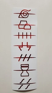 Calcomanía de vinilo impermeable pegatina holográfica de Naruto símbolos diadema del clan Akatsuki - Imagen 1 de 4