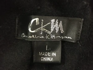 CKM Large Black with Blue Decoration Wool-Blend Coat/Jacket vintage - Picture 1 of 8