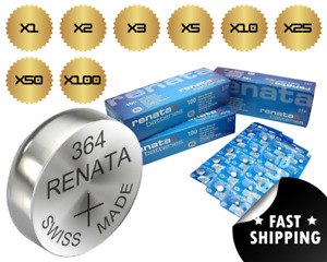Renata Watch Battery 364 SR621SW Button Cell x1 x2 x3 x5 x10 x25 x50 x100