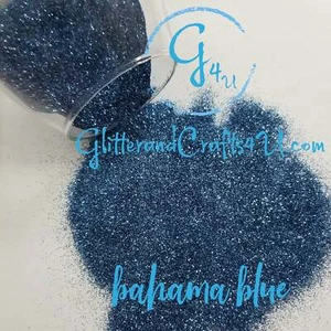 .008 Hex Ultra Premium Fine Metallic Polyester Glitter - Bahama Blue - Picture 1 of 4