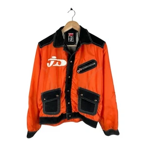 Vintage 90s RARE DIESEL Workwear Bomber Jacket Orange Size L - Picture 1 of 12