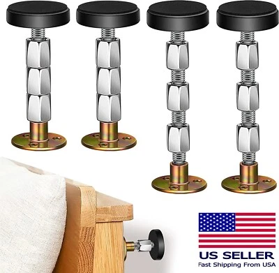 Paquete de 4 herramientas antivibración con marco de cama roscado tapón de cabecero ajustable sin ruido Foto 1 de 4